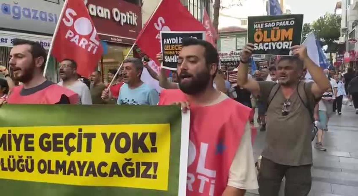 İzmir’de Asbestli Gemi İçin Protesto Yürüyüşü… Sol Parti: