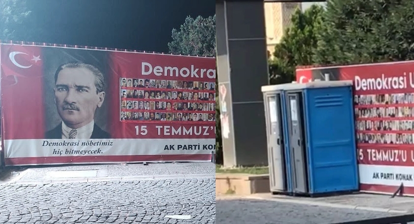 30 Ağustos’ta seyyar tuvaletlerle Atatürk’ün fotoğrafını kapattılar!